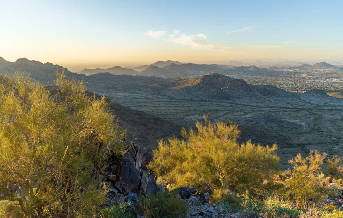 The mountains beyond the property